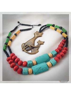 Z Jewelry Art Femı - Etnik ve Otantik Bohem Kedi Kolye