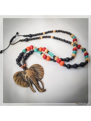 Z Jewelry Art Ibeamaka - Etnik ve Otantik Bohem Fil Kolye
