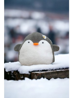 Pingu Penguen Yastık Uykucu Dolum Oyuncak 30CM Orta Boy Hediyelik Yastık