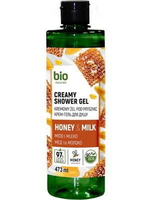 Bio Naturell % 97 Organik Krem Duş Jeli  Honey Milk 473 Ml.
