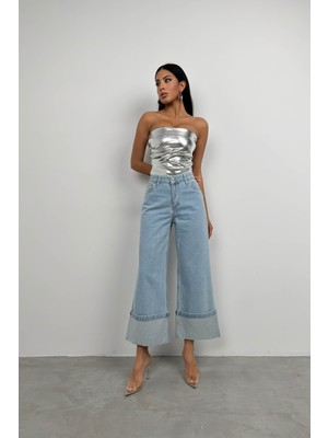 Black Fashion Paça Taş Detay Jean