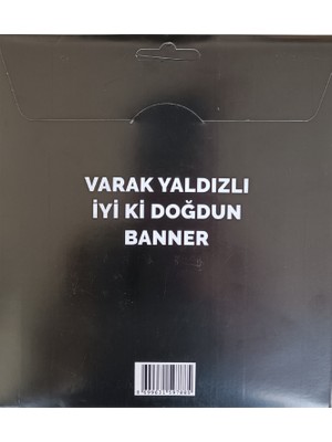 Ngüzel Party Iyi Ki Doğdun Yazısı Siyah Gümüş Banner