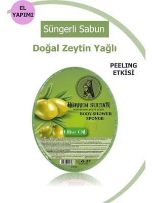 Hürrem Sultan Doğal Zeytin Yağlı Süngerli Sabun 130 gr