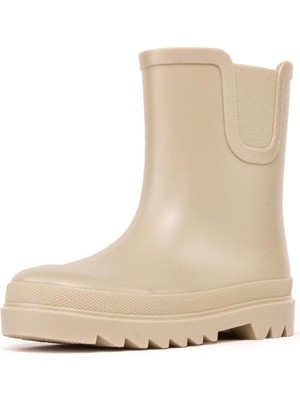 Igor Tokio Bej Çocuk Yağmur Botu Kauçuk Malzeme ile Düz Topuklu Kaymaz Taban Özelliği W10274-004