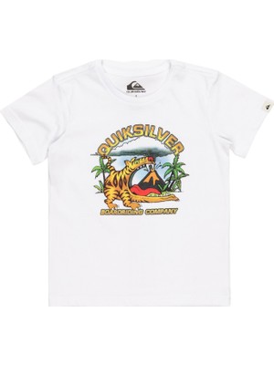 Quiksilver Barking Tiger Boy Erkek Çocuk Beyaz Tişört