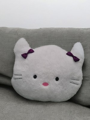 Zolo Hello Kitty Kedi Yastık Uykucu Dolum Oyuncak 30CM Orta Boy Hediyelik Yastık