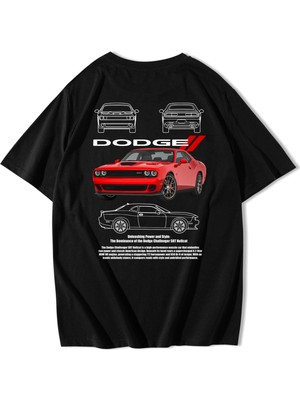 BRZ Collection Oversize Dodge Challenger Srt Hellcat T-Shirt