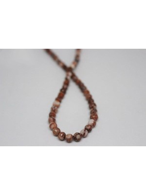 Yaşam Tohumu Bileklik Boy Jasper Taşı Faset Kesim Yarım Dizi 6mm (9882) (18CM Uzunluğundadır)