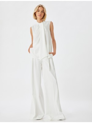 Koton Kolsuz Bluz Şal Yaka