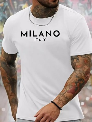 Adisia Erkek Milano Baskılı Süprem T-Shirt