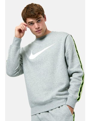 Nike Sportswear Grey Sweatshirt Şardonlu Erkek Sweatshirt Gri