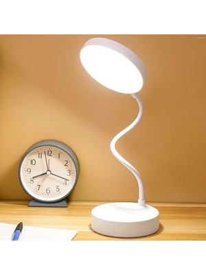 The Wlue Şarjlı Dokunmatik 20 Led Masa Lambası Çalışma Işığı 3 Renk Tonu Dimmer Ayarlı