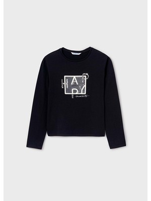 Mayoral Kız Çocuk Tshirt - Mayoral - Siyah - 12 Yaş - 07004-SİYAH-12 Yaş