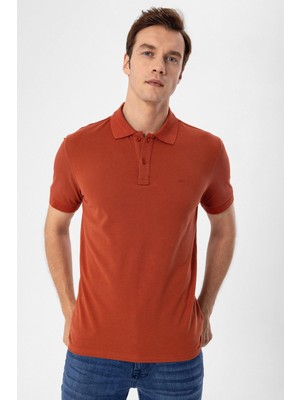 Süvari Bol Kesim Terletmez Tam Pamuk Kiremit Tişört