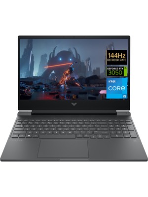 HP Victus Gaming 15-FA0011NT Intel Core i5 12450H 16GB 512GB SSD RTX3050 Freedos 15.6" FHD 144Hz Taşınabilir Bilgisayar 80D33EA