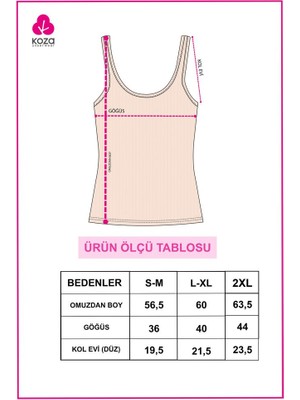 Koza İç Giyim Kadın 2'li Kalın Askılı Kaşkorse Atlet