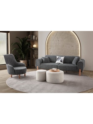 Edsy Home Armoni 3+3+1 Koltuk Takımı Antrasit