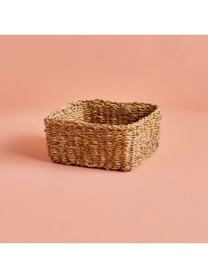 Bella Maison Kiara Hasır Kare Sepet Naturel (26x26x12 cm)
