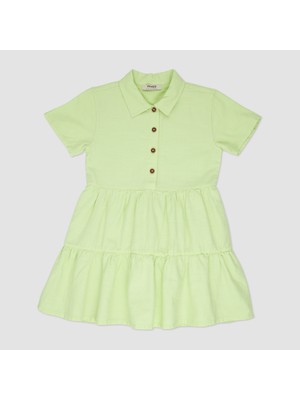Panço Kız Çocuk Gömlek Elbise
