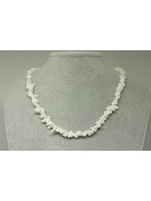 Yaşam Tohumu Beyaz Kuvars Taşı Küçük Taşlar Kolye (22250)