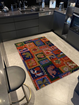 Rugs Modern Çok Renkli Karma Şekil Leopar Yılan Vahşi Hayvan Desen Modern Dekoratif Halı 2310