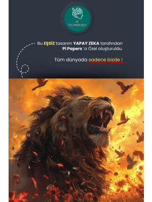 Pi Papers Gücün ve Zaferin Ihtişamı Aslan Posteri, Fanatik Posteri, Taraftar Posteri, Akıllı Kağıt Poster