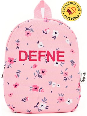 Tosbiş Pembe Çiçekler 0-8 Yaş Çocuk Sırt Çantası, Anaokulu-Kreş Çantası