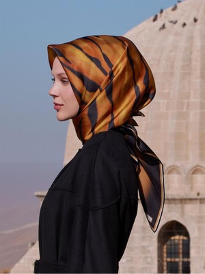 Armine 90 x 90 Ipek Eşarp Sonbahar Kış - 9020D-09 - Sura - Anka Modeli