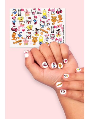 Le Mabelle Çok Renkli  Hello Kity Kız Çocuk Tırnak Sticker