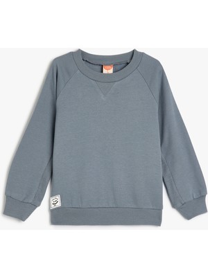Koton Basic Sweat Uzun Kollu Şardonlu Pamuklu