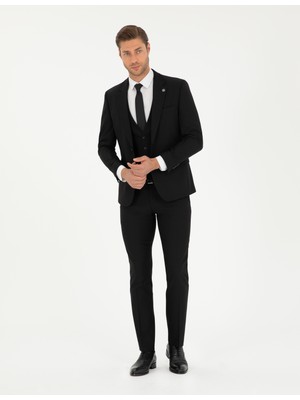 Pierre Cardin Erkek Siyah Slim Fit Takım Elbise 50296490-VR046