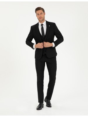 Pierre Cardin Erkek Siyah Slim Fit Takım Elbise 50296490-VR046