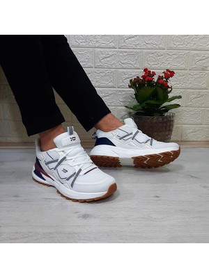 M.p. 1642 Beyaz Memoryfoam Kaydırmaz Rahat Spor Ayakkabı