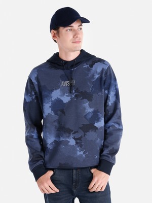 Regular Fit Baskılı Lacivert Erkek Sweatshirt Cl1064612