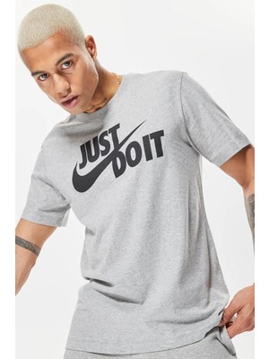 Nike Tshirt M Nsw Tee Just Do It Swoosh Erkek Günlük Tişört Gri