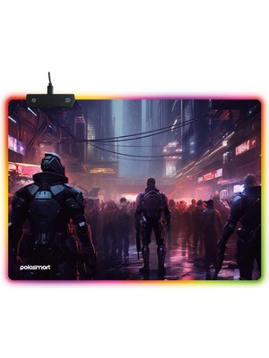 Polosmart PGS306 Rgb Aydınlatma Kaydırmaz Taban Ergonomik Desenli Gaming Oyuncu Mouse Pad