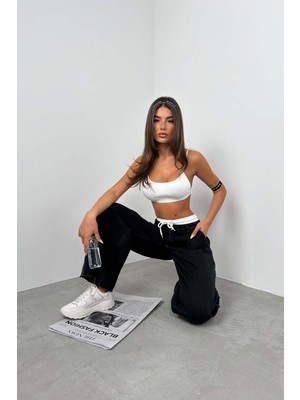 Black Fashion Sırt Dekolte Sporcu Bra