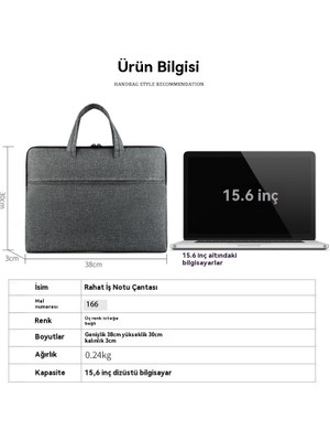 Anxin Shop Basit Evrak Çantası Erkek Çantası Erkek Çantası Iş Rahat Erkek (Yurt Dışından)