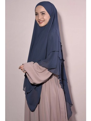 Flora Tekstil Tesettür Şifon Sufle Hazır Peçeli Şal SFL2401