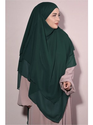 Flora Tekstil Tesettür Şifon Sufle Hazır Peçeli Şal SFL2401
