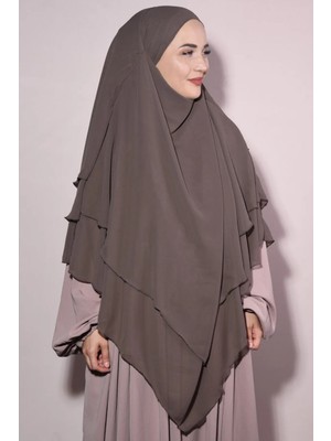 Flora Tekstil Tesettür Şifon Sufle Hazır Peçeli Şal SFL2401