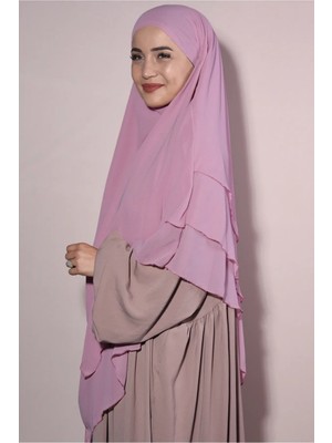 Flora Tekstil Tesettür Şifon Sufle Hazır Peçeli Şal SFL2401