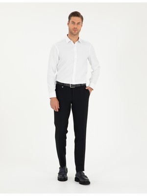 Pierre Cardin Erkek Beyaz Slim Fit Uzun Kollu Gömlek 50292539-VR013