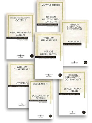 Genç Werther'in Acıları - Kumarbaz - Bir İdam Mahkumunun Son Günü - Bir Yaz Gecesi Rüyası - Othello - Dorian Gray'in Portresi - Yeraltından Notlar 7 Kitap