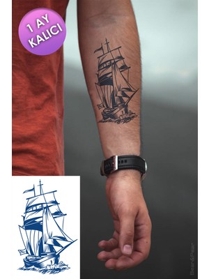 BP Tattoo 1 Ay Kalıcı Sailor Tattoo Geçici Yelken Dövmesi
