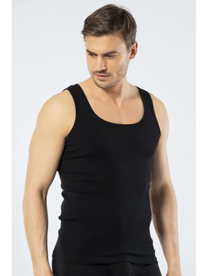 Cacharel Erkek 2'li %100 Pamuk Atlet 1501/SIYAH