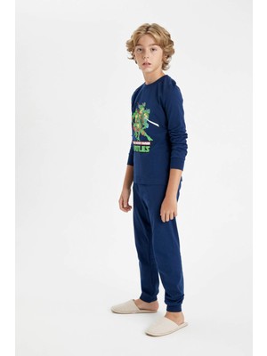 DeFacto Erkek Çocuk Teenage Mutant Ninja Turtles Uzun Kollu Pijama Takımı D6324A824AU