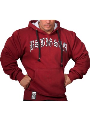 Big Sam Bordo Kışlık Kapşonlu Sweater Rahat Kesim Big Sam 4683