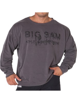 Big Sam Antrasit Mevsimlik Sweatshirt Rahat Kesim Big Sam 4519