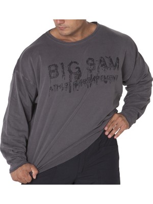 Big Sam Antrasit Mevsimlik Sweatshirt Rahat Kesim Big Sam 4519